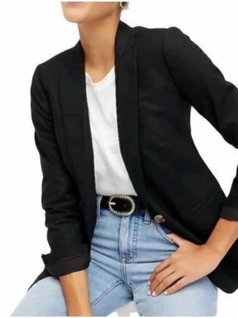 J. Crew Black Linen Women's Blazer